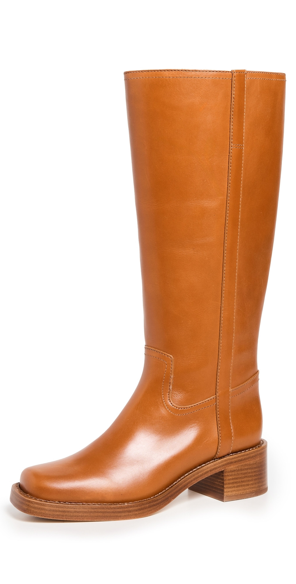 Reformation Frances Knee Boots Whiskey Leather 8 | Shopbop