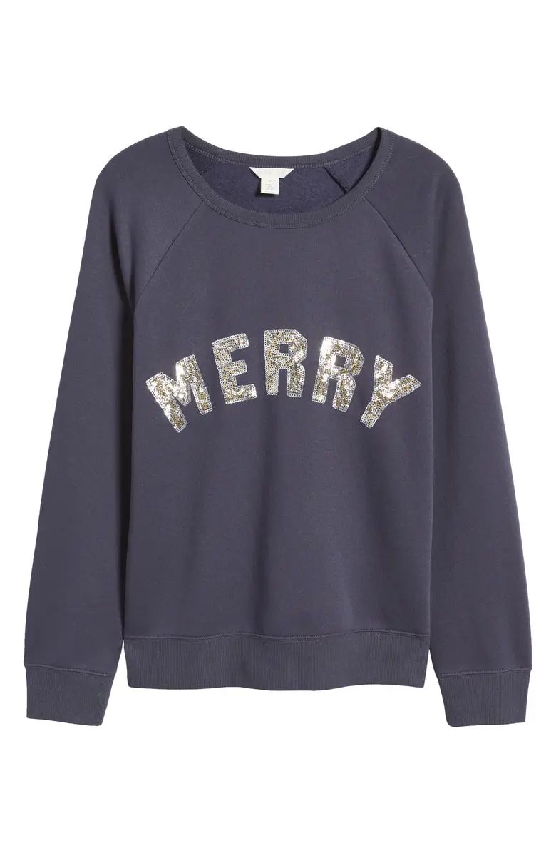 Caslon® Merry Sequin Sweatshirt | Nordstrom | Nordstrom