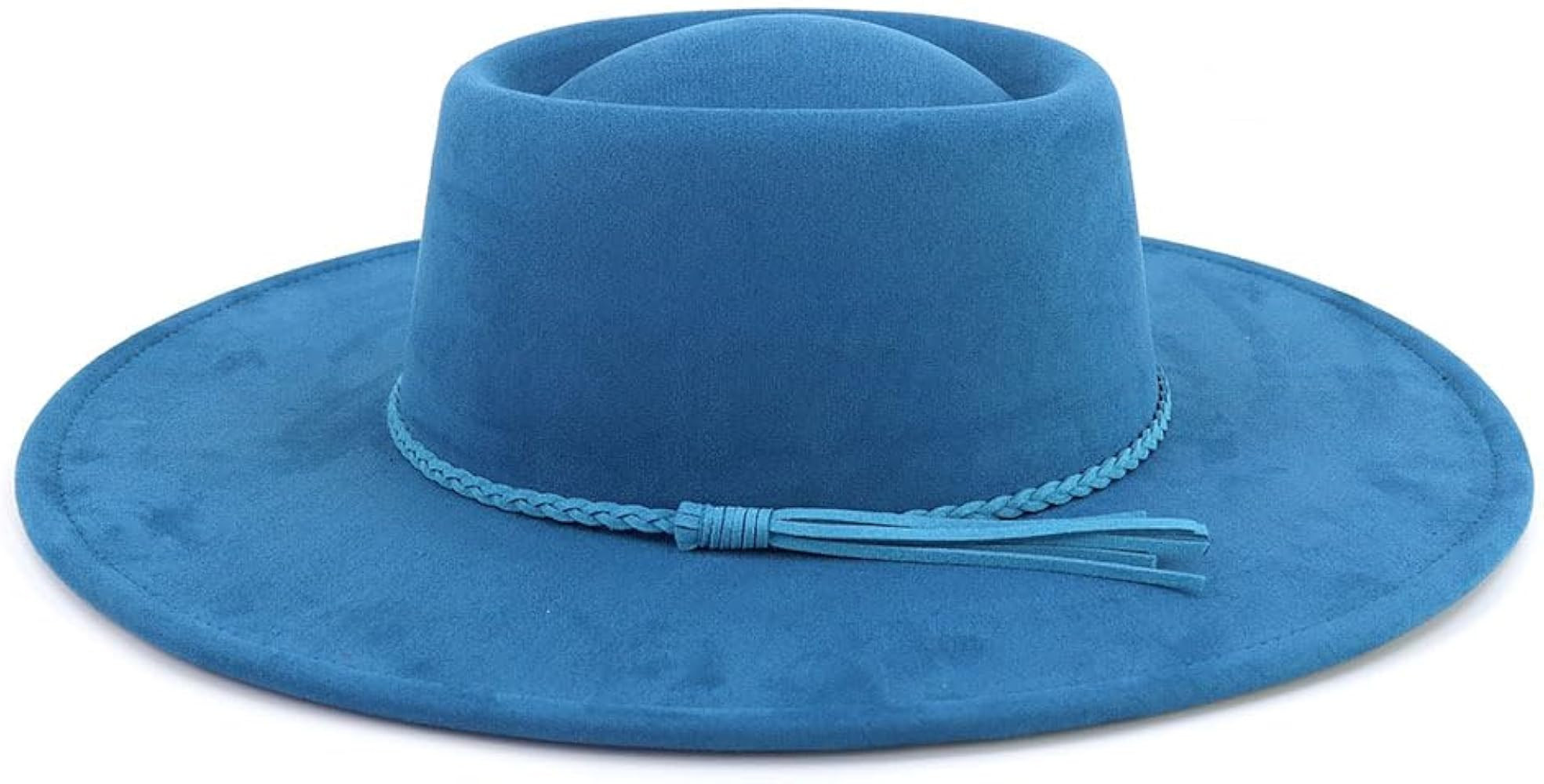 LIDHAY Wide Brim Fedora Hat for Men Women Big Rancher Felt Hat Pork Pie Jazz Hat | Amazon (US)