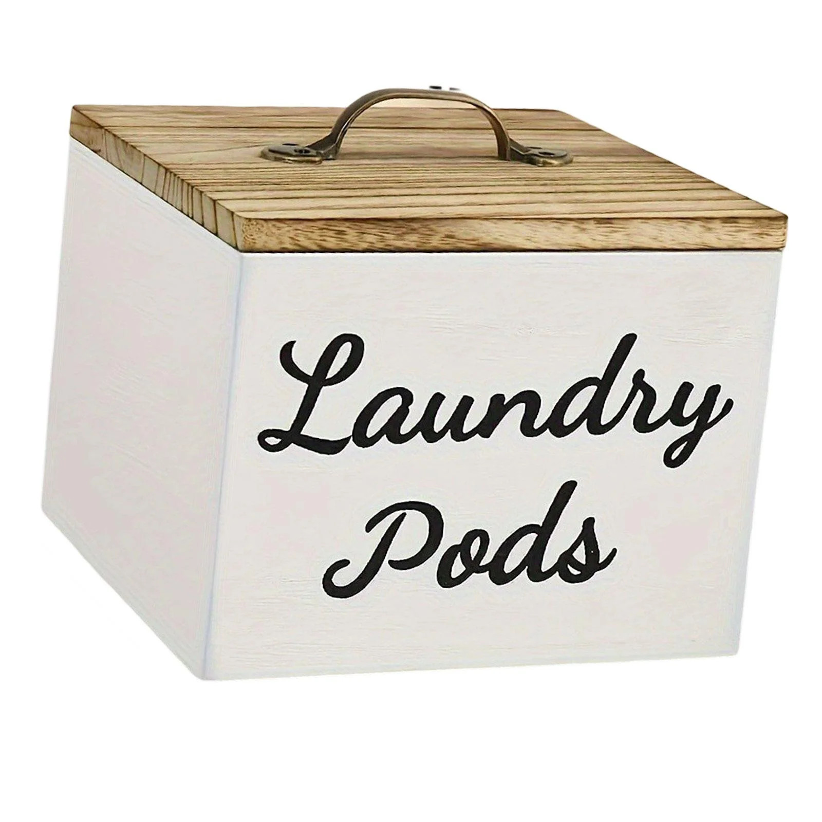 deevoka Wooden Storage Container Dispenser for Laundry Room Organization and Storage White laundr... | Walmart (US)