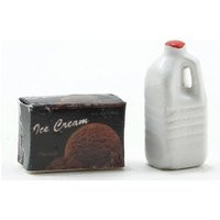 Dollhouse Miniature Chocolate Ice Cream & White Milk - 112 Scale | Etsy (US)