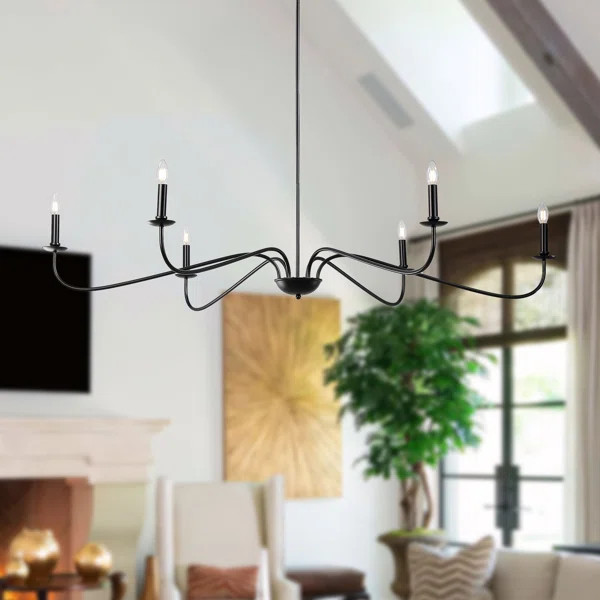 Emaani 6-Light Candle Chandeliers 64-Inch Width French Chic Style | Wayfair North America
