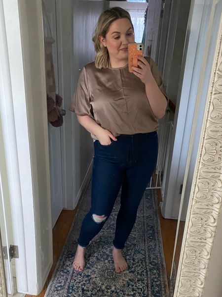 This is a great basic to add to your wardrobe. You can style it for many different occasions. It fits really well, and I love that the sleeves cover the arms elegantly. I’m wearing an XL here 



#LTKmidsize #LTKstyletip #LTKfindsunder50