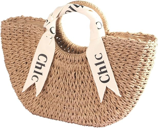 Eiyye Woven Straw Handbag for Women Summer Beach Bag Top Handle Crossbody Purse with Shoulder Str... | Amazon (US)