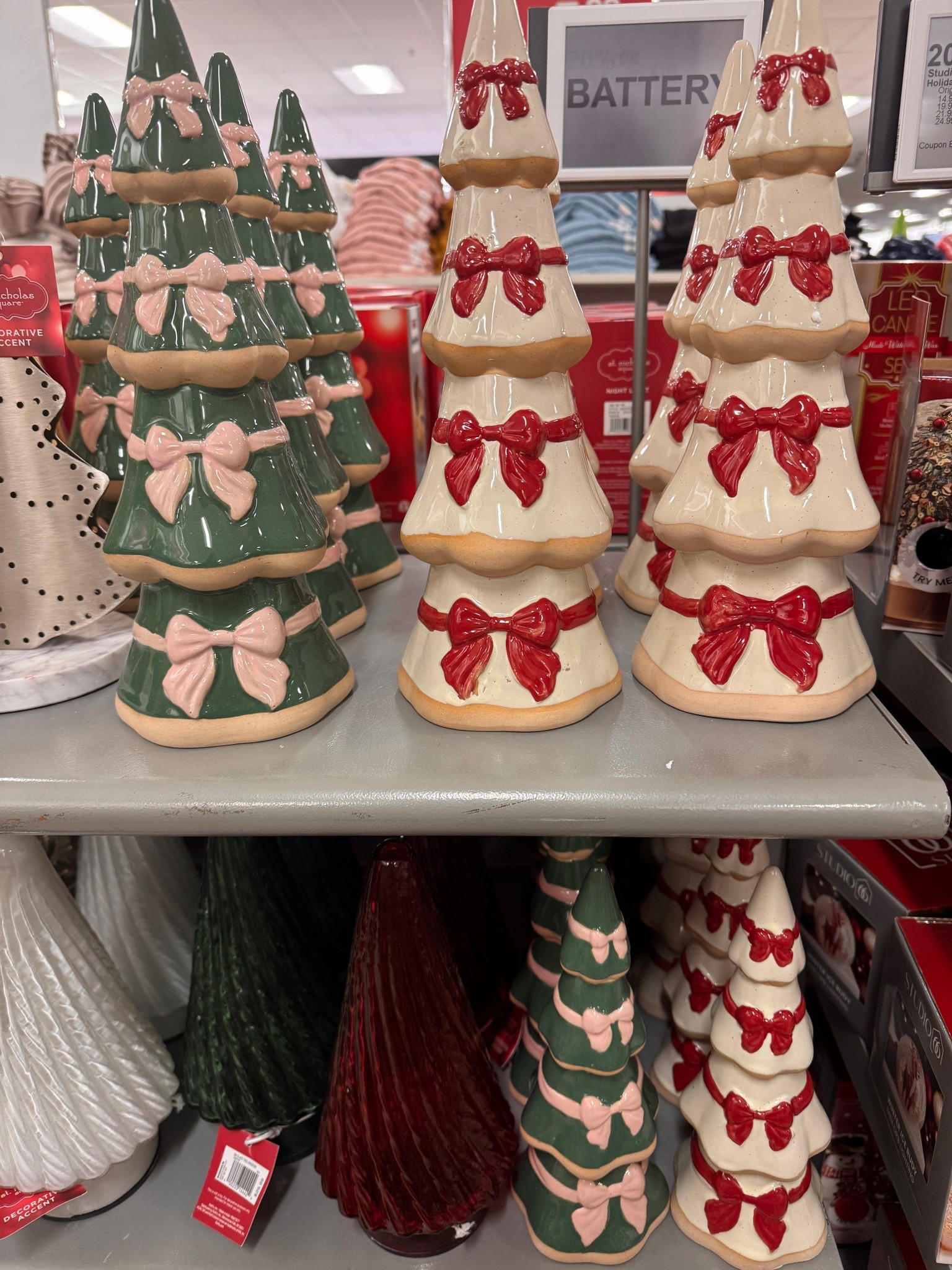 Ceramic bow trees 

#LTKSeasonal #LTKStyleTip #LTKHoliday