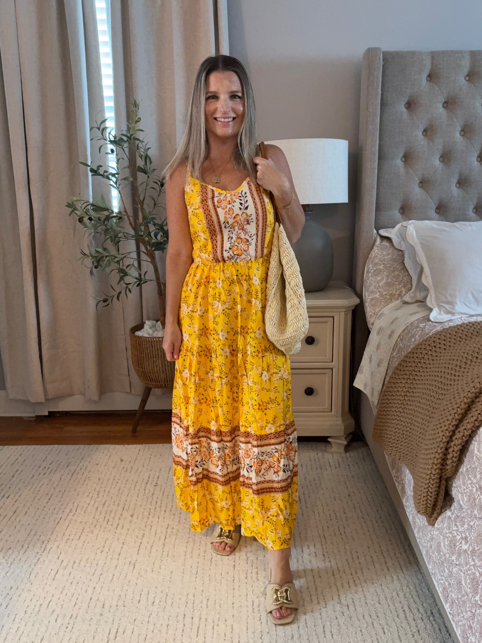 Wearing a size small. Stunning dress under $40! 