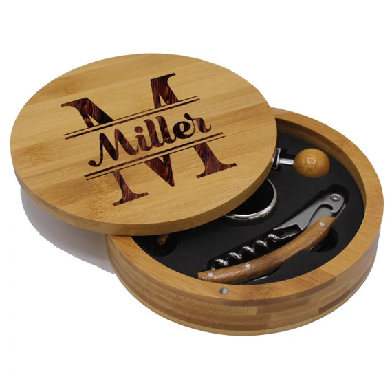 Engraved Wine Tool Set  Wine Gifts for Women  Round 4PC Wine | Etsy | Etsy (US)