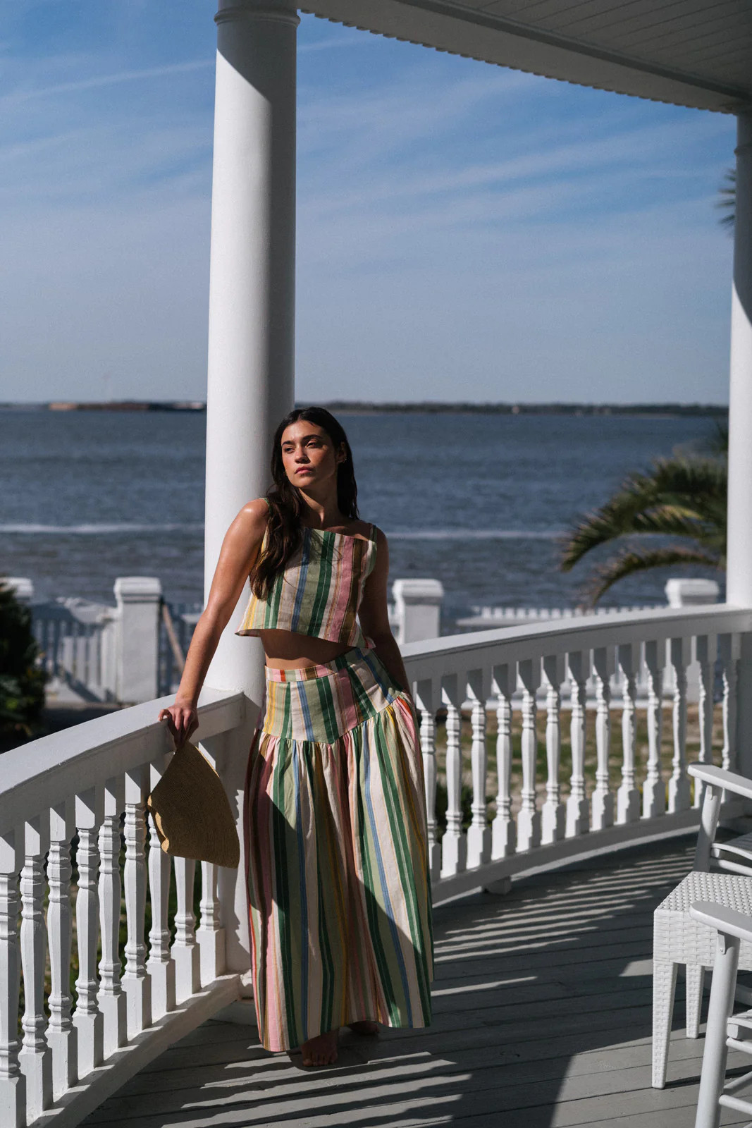 Hattie Top in Dolce Stripe Iridian | Parterre