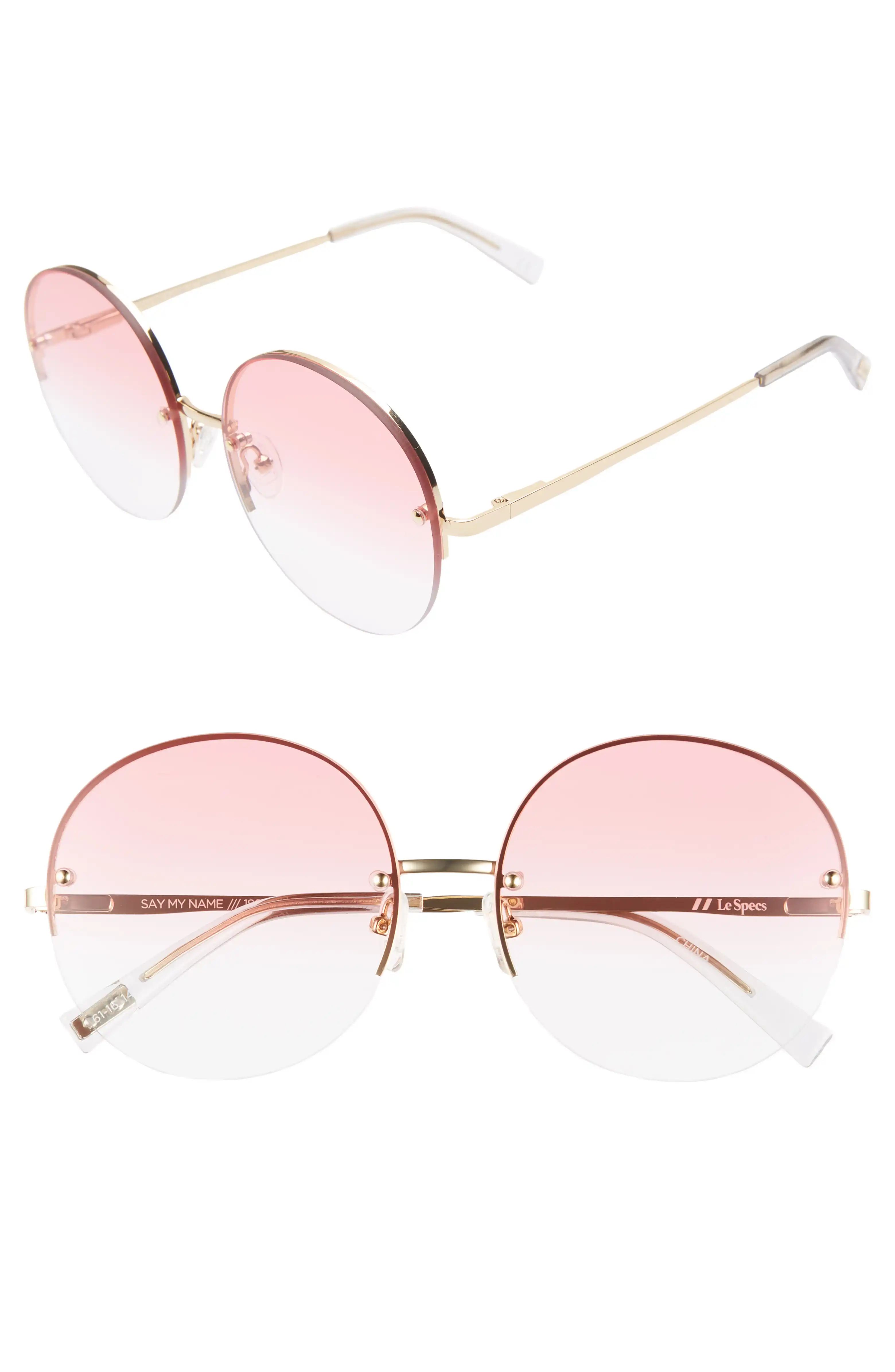 Say My Name 61mm Semi Rimless Round Sunglasses | Nordstrom