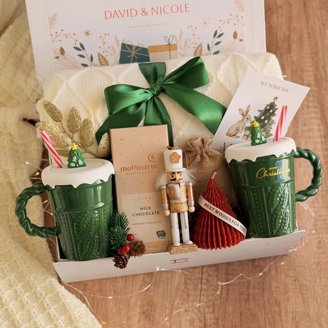 Hygge Christmas Eve Gift Box for Couples Holiday Gift for Two Secret Santa Christmas Gift - Etsy | Etsy (US)