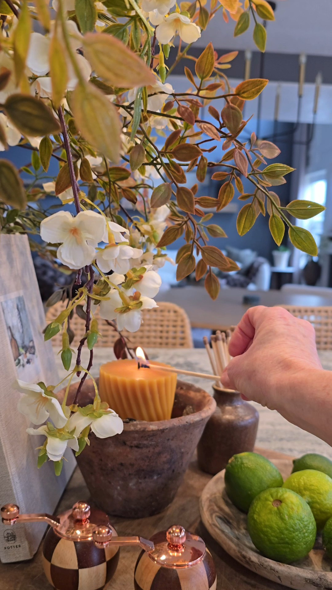 My kitchen landing spot 🤎✨Layered wood tones, marble accents, vintage-inspired lighting, stacked boards, and those little everyday pieces that make it feel collected instead of cluttered. This corner holds our keys, mail, morning coffee moments… and somehow still feels beautiful.Functional decor will forever be my favorite 🤍Everything linked in my LTK. #LTKhome #cozykitchen #layeredhome

#LTKHome #LTKU