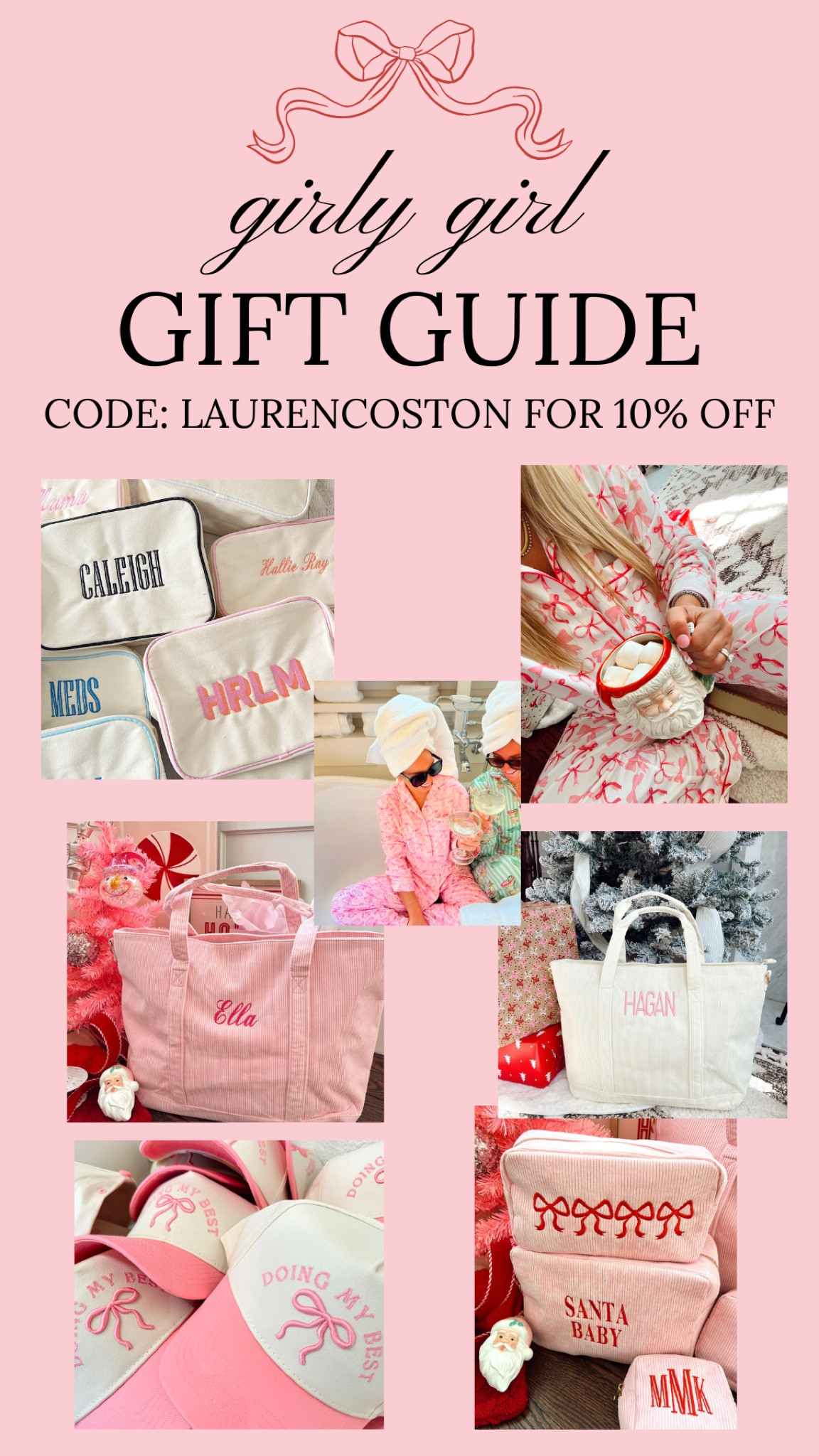 Gift guide for the girly girl who loves pink!! Use my code LAURENCOSTON for 10% off!!

#LTKHoliday #LTKSeasonal #LTKGiftGuide
