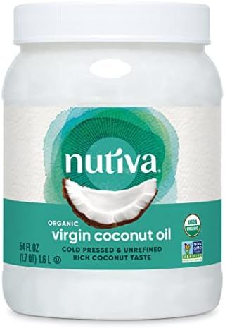 Nutiva Organic Cold-Pressed Virgin Coconut Oil, 54 Fl Oz, USDA Organic, Non-GMO, Fair Trade, Whole 3 | Amazon (US)