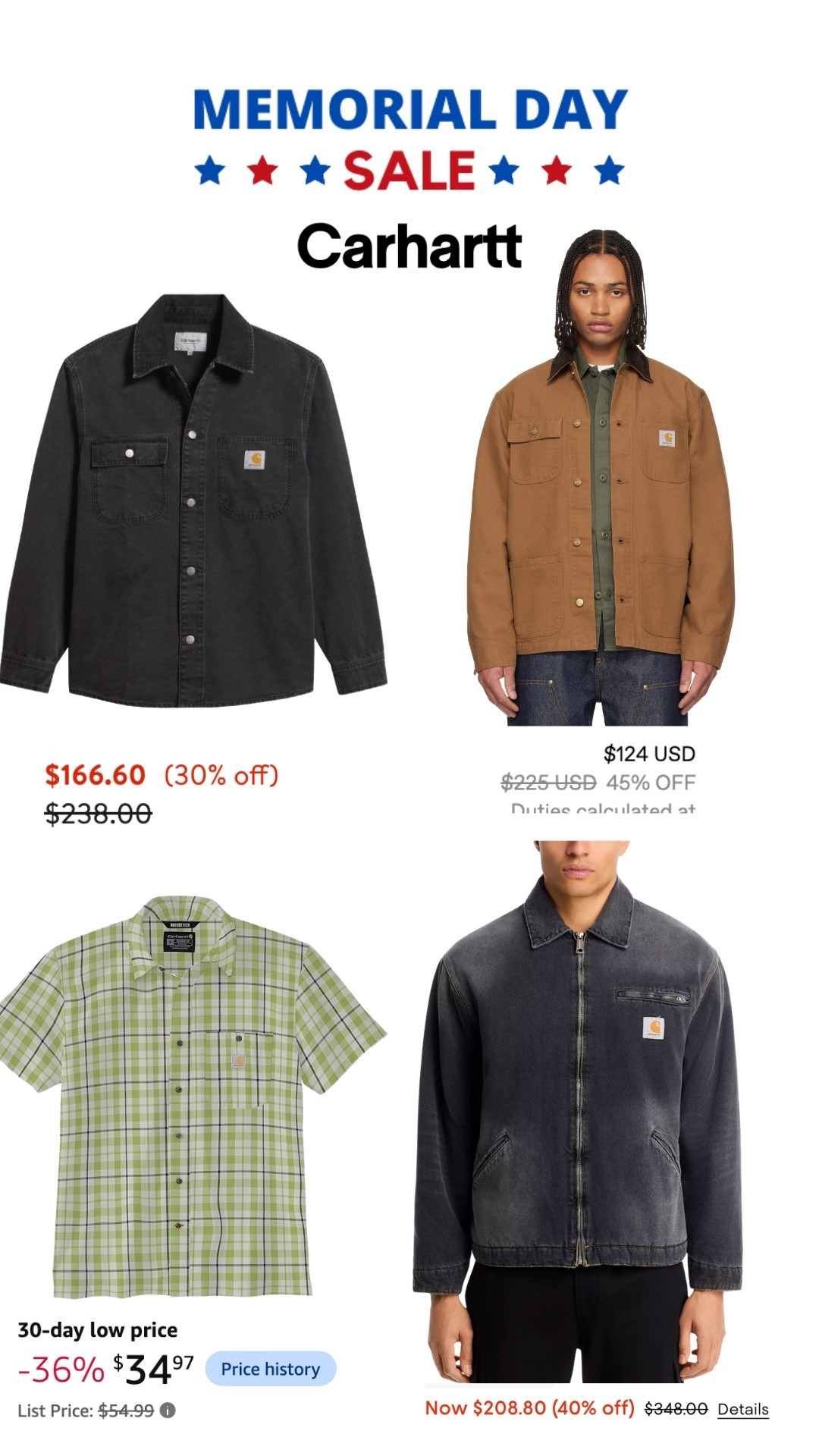5. Carhartt
Carhartt sale picks for anyone wanting that clean workwear look 🔥 Overshirts, jackets, and relaxed button-ups that add texture to simple outfits without trying too hard. Some really solid deals right now.

#LTKMens #Carhartt #WorkwearStyle #MensFashion #MemorialDaySale #StreetStyle #Menswear #CasualFits #Overshirt #FashionDeals #SummerStyle #MensOutfits #LTKSaleAlert #UtilityStyle #EverydayFits

#LTKdayinmylife #LTKgrwm #LTKActive