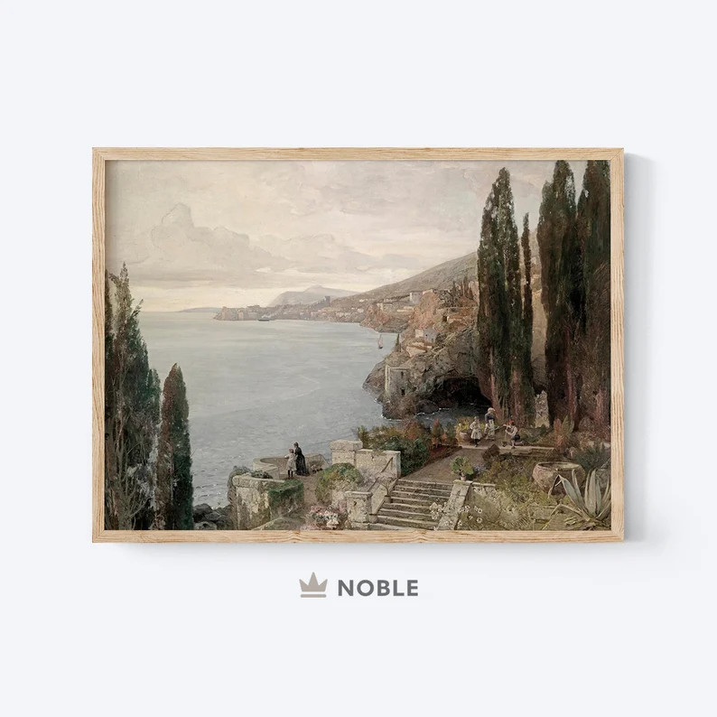 Italy Coast Painting, Printable, Italian Seascape, Sicilian Coast, Italy Wall Art, Italian Art, M... | Etsy (US)