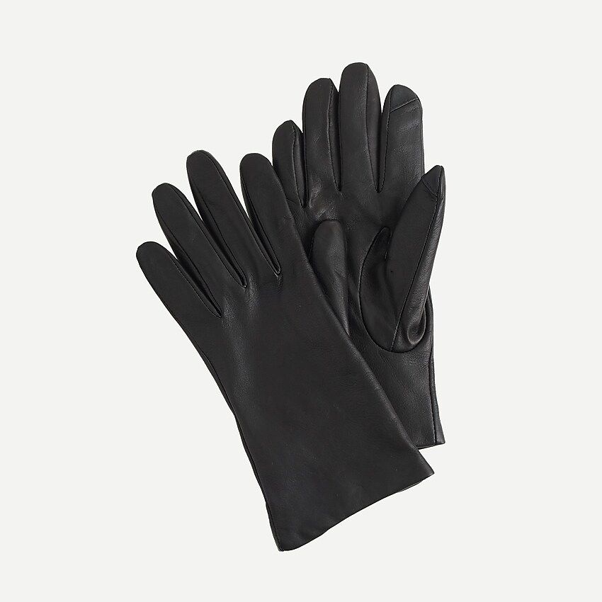 Cashmere-lined leather tech gloves | J.Crew US