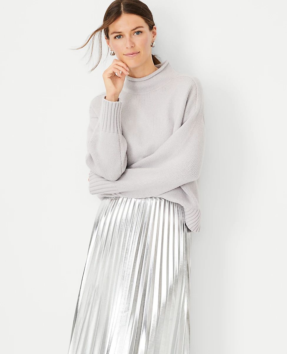 Roll Neck Relaxed Sweater | Ann Taylor (US)