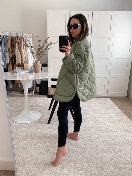 Abercrombie & Fitch quilted liner jacket- on major sale. Wearing the xs. Too oversized for me, but a great option if you’re taller. Great look and feel. 

Affordable jacket. Capsule wardrobe. Quilted jacket. Green jacket. Neutral style.

#LTKSeasonal #LTKunder50 #LTKsalealert