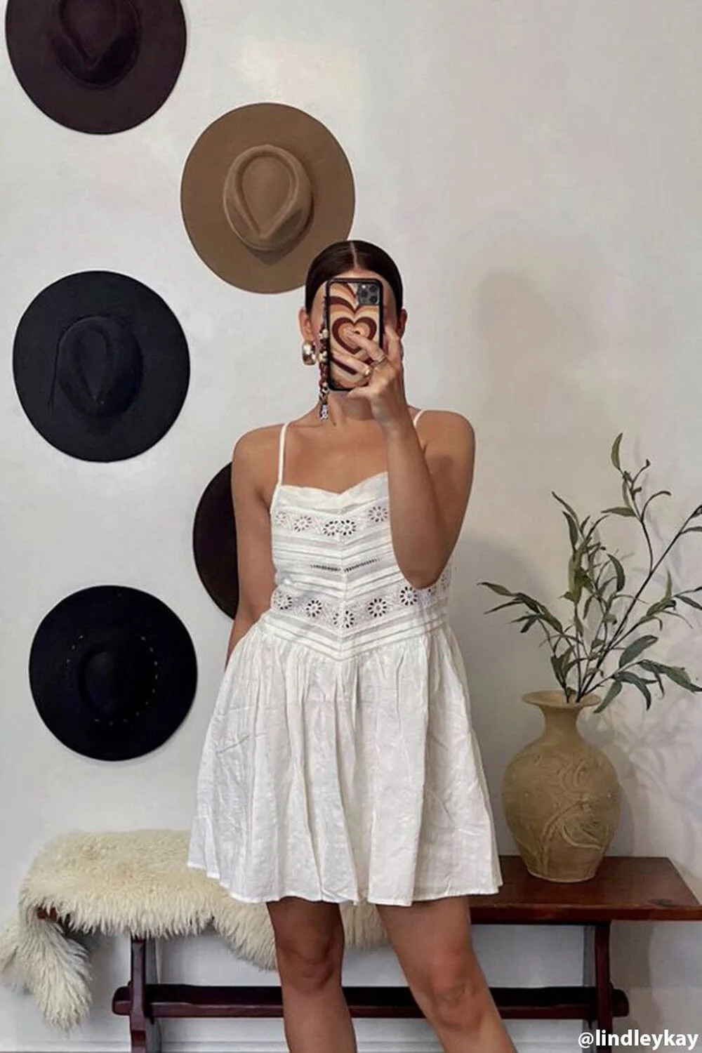 Floral Eyelet Cami Mini Dress | Forever 21 (US)