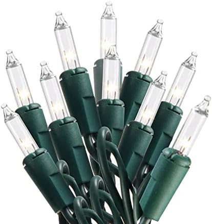 Joiedomi 100-Count Clear White Christmas Light Set, Green Wire Lights for Christmas Decorations, ... | Amazon (US)