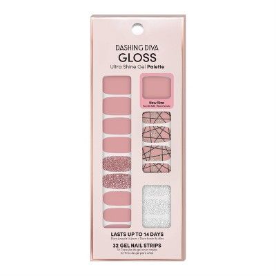 Dashing Diva Gloss Ultra Shine Gel Palette - Rose Sparkle | Target