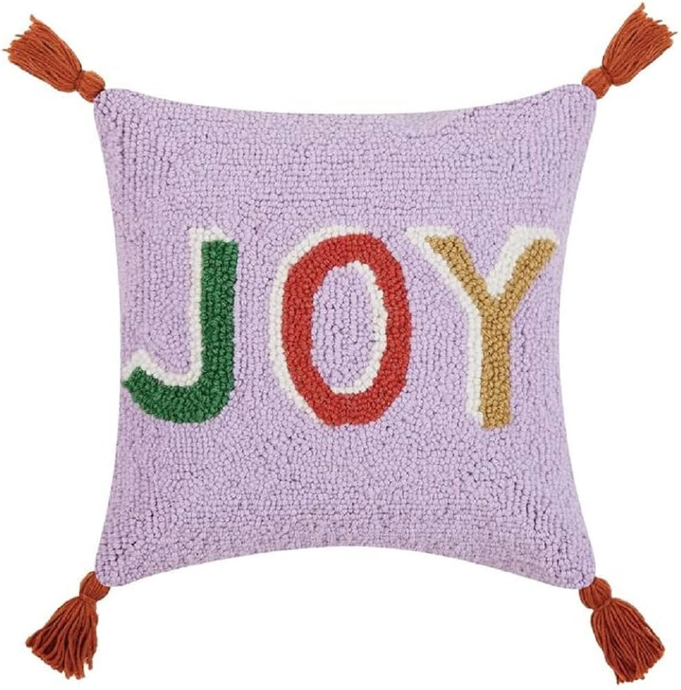 Peking Handicraft Joy with Tassels Hook Pillow, 14-inch Length, Wool, Poly Velvet, Home, Home Décor | Amazon (US)