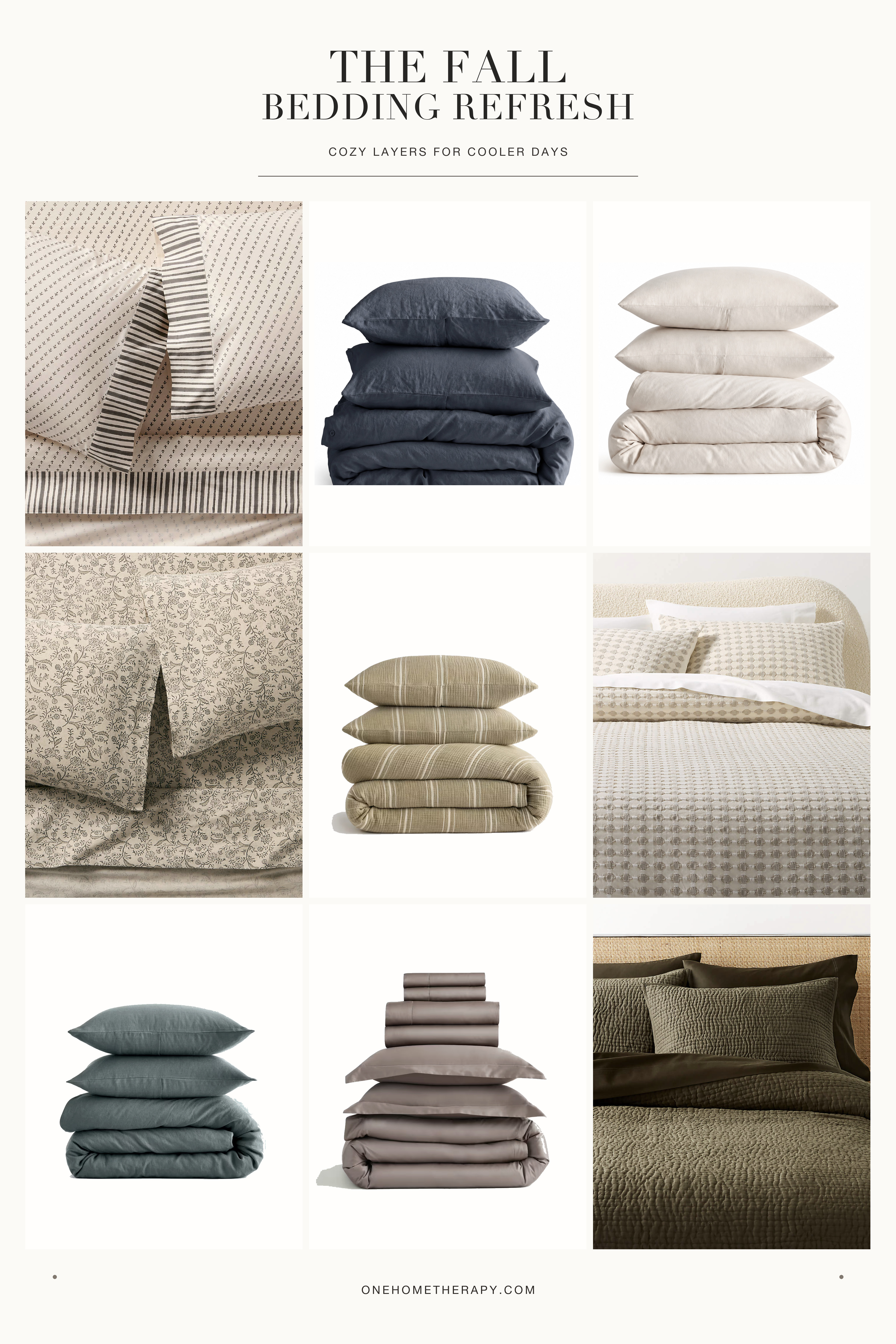 A fall bedding refresh in soft neutrals, warm stripes, and rich olive layers-cozy upgrades for cooler nights. #LTKHome #LTKSeasonal
#LTKFall
#LTKSeasonal
#LTKHome

#LTKU #LTKmomlife #LTKHome 

  

  

 