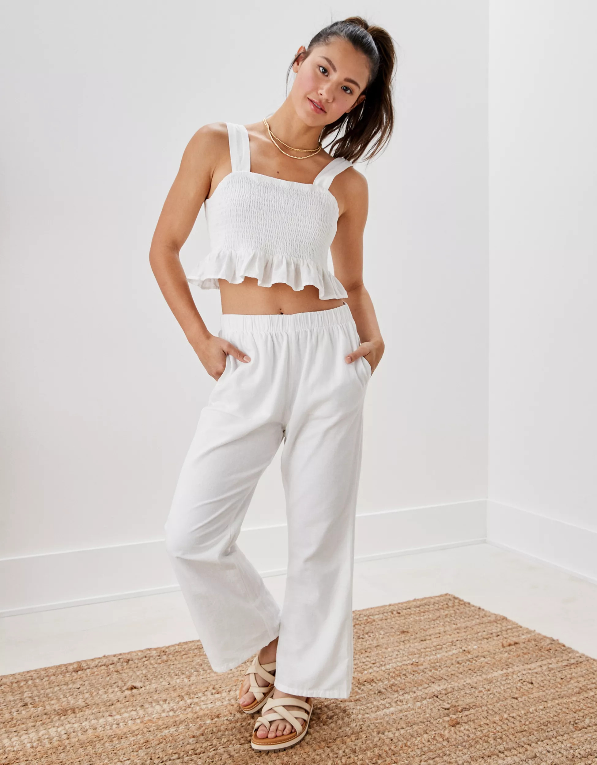 AE Linen Flare Pant | American Eagle Outfitters (US & CA)