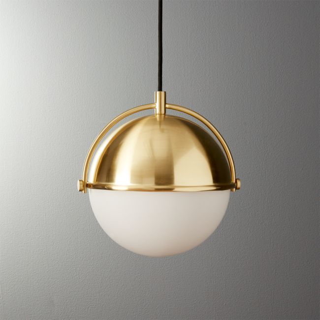 Globe Small Brass Pendant Light | CB2