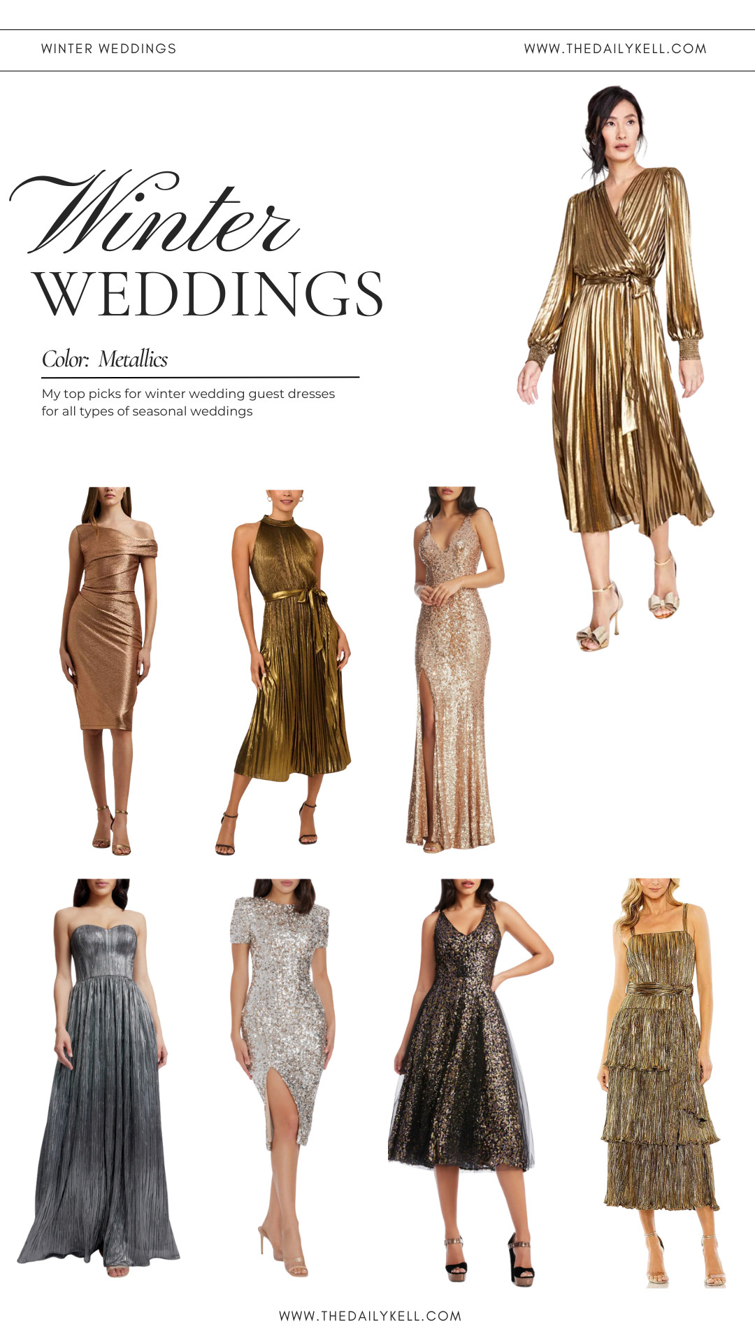 Winter Wedding Guest Dresses | The Metallics

#LTKWedding 

 #LTKHoliday #LTKSeasonal #LTKStyleTip
