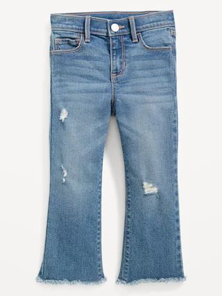 High-Waisted Ripped Frayed-Hem Flare Jeans for Toddler Girls | Old Navy (US)