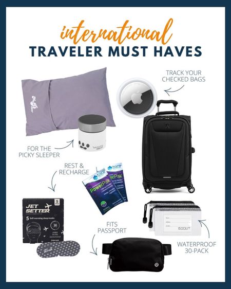 Collin’s sister, Bryn, just got back from an international trip to Greece and shared some of her and her travel friends’ favorite must haves!!! ✈️✈️ 

Here’s why she loves a few of these products:

- Lululemon Belt Bag - love that the back zipper faces your body and perfectly fits a passport and is convenient to put on.
- My Pillow - Perfect for picky sleepers. Rolls up for easy packing and is so nice to have your own pillow when hotel pillows can be so unpredictable.
- Mini Sound Machine - fits in your palm so super packable and drowns out sounds throughout the hotels
- Apple AirTag - Nice to be able to track your bag when checking your suitcase at the airport.
- Jet Setter Sleep Masks - So nice for long flights and sleeping on the plane. Self Warming.
- and the electrolyte packs and waterproof bags were favorites that a few of her friends shared.

If you’re headed for an international trip soon make sure these hit your cart ASAP!! 

#LTKunder50 #LTKGiftGuide #LTKtravel