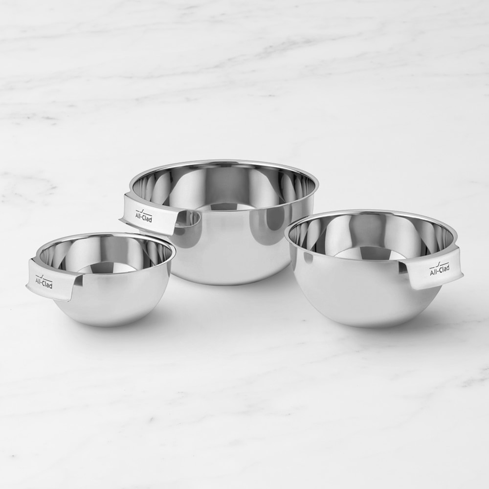 All-Clad Stainless-Steel 3-Piece Mixing Bowl Set | Williams-Sonoma