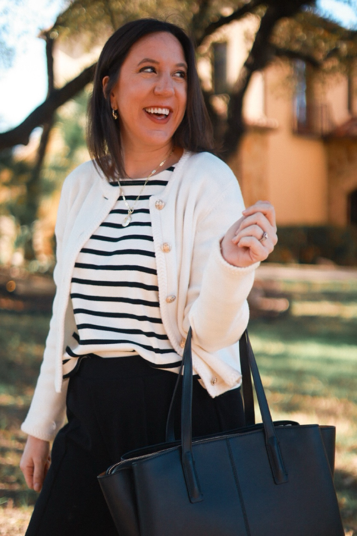 Capsule wardrobe work outfit, bump friendly 

#LTKworkwear #LTKbump