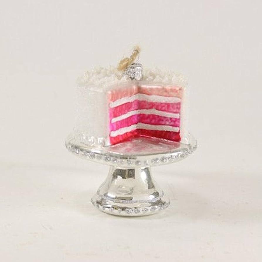 Cody Foster & Co Pink Ombre Hue Cake and Stand Bakery Glass 3 Inch Christmas Ornament ,Multi | Amazon (US)