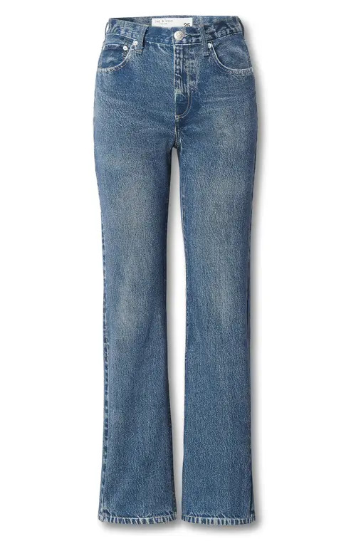rag & bone Miramar Terry Shea Relaxed Straight Leg Jeans in Almeda at Nordstrom, Size 30 | Nordstrom