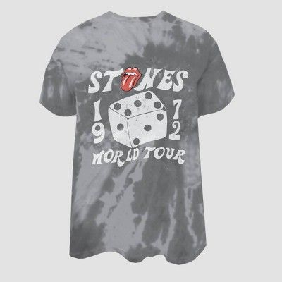 Men's Rolling Stone Tie dye Short Sleeve Graphic T-Shirt - Gray | Target