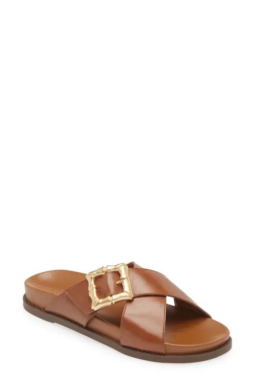 Schutz Enola Slide Sandal in Camel at Nordstrom, Size 8 | Nordstrom