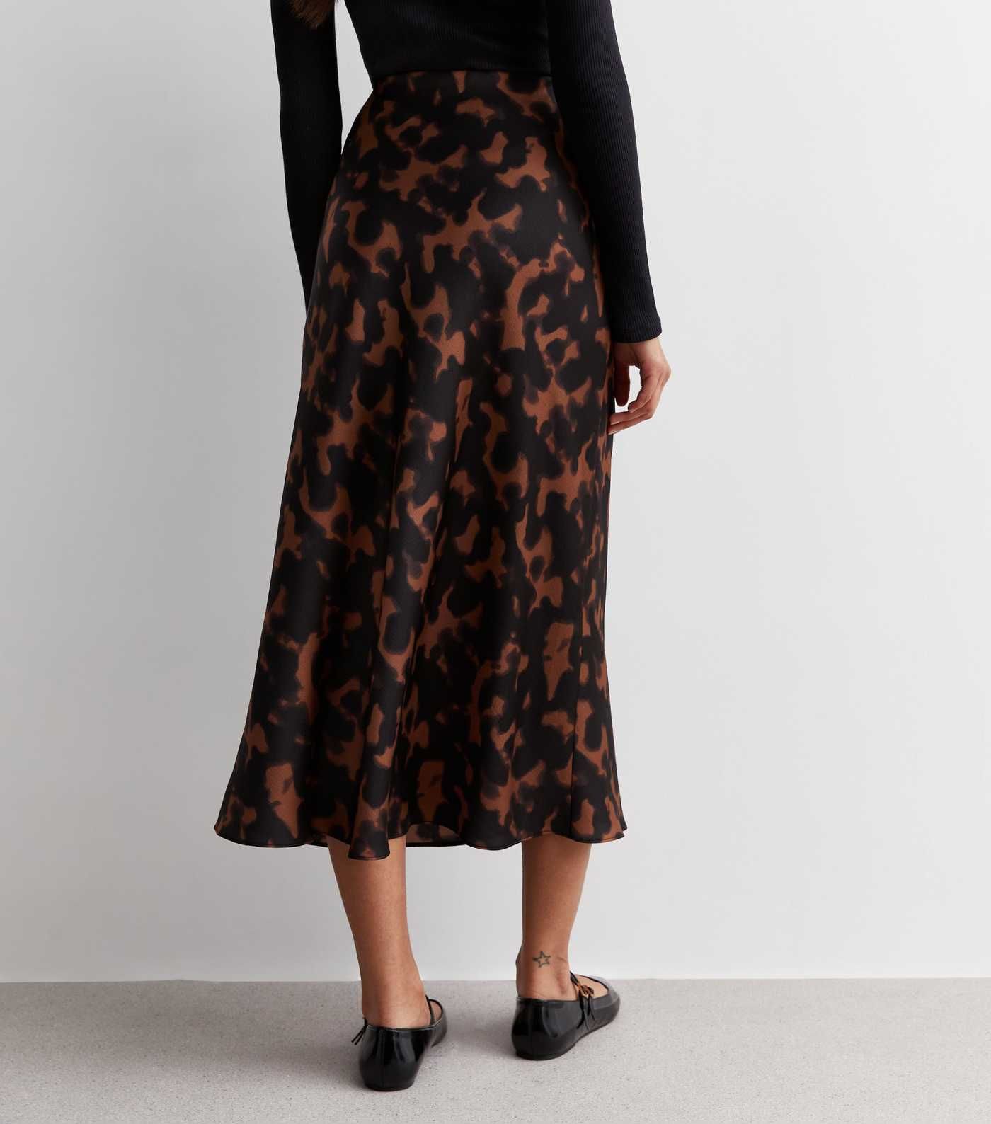 Brown Tortoiseshell Print Satin Bias Cut Midaxi Skirt
						
						Add to Saved Items
						Remov... | New Look (UK)