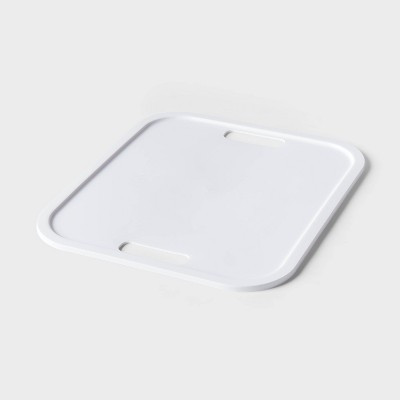 Decorative Plastic Lid White - Brightroom™: Modern Storage Bin Lid for 13" Cube System, Cut-Out... | Target