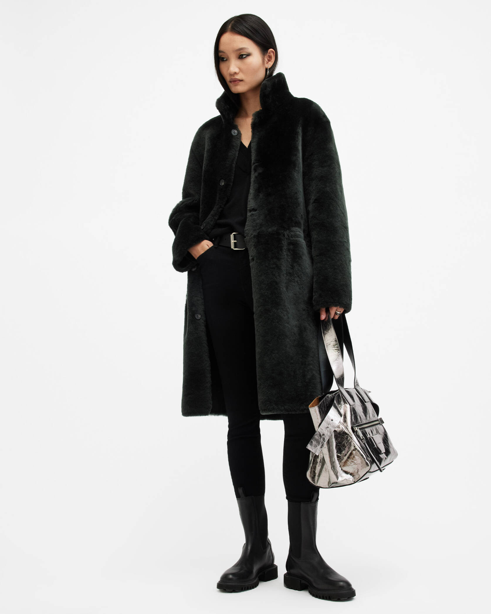 Serra 2-In-1 Reversible Shearling Coat | AllSaints UK