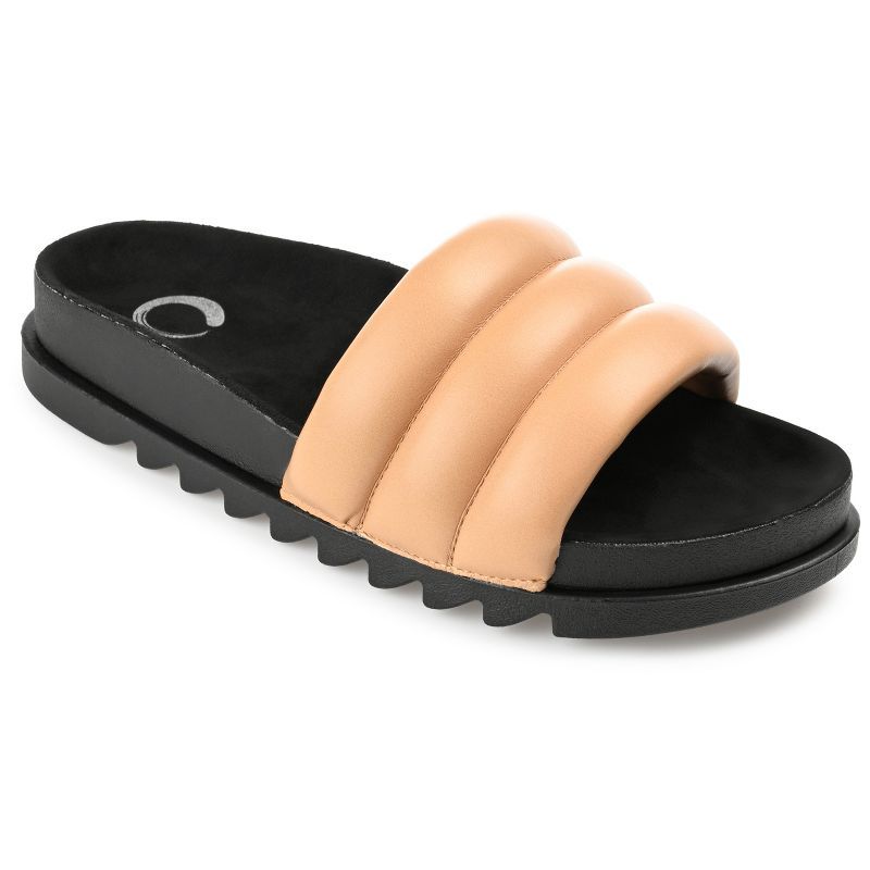 Journee Collection Womens Lazro Tru Comfort Foam Slide Flat Sandals | Target