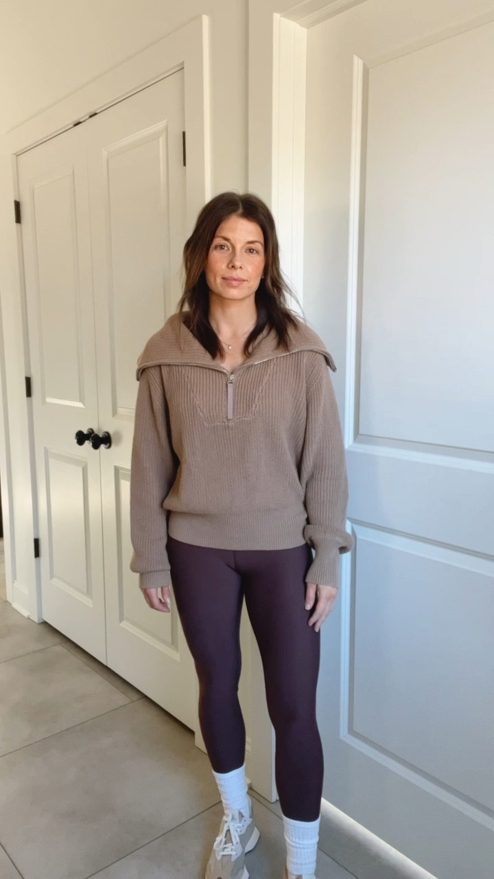 Amazon sweater only $30! Looks just like Varley! Fleece lined leggings Amazon fashion travel outfit 

#LTKstyletip #LTKtravel #LTKsalealert