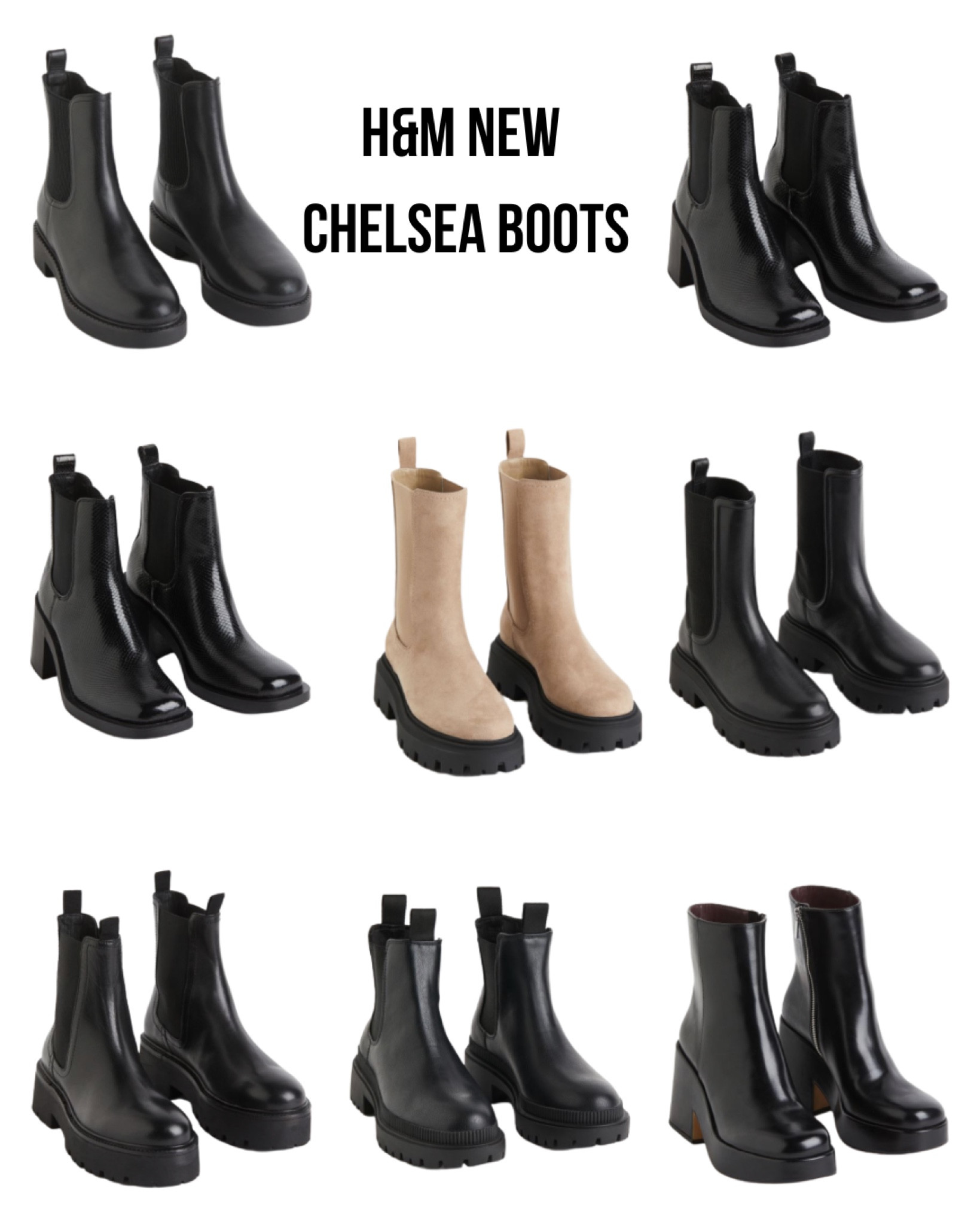 h and m black boots