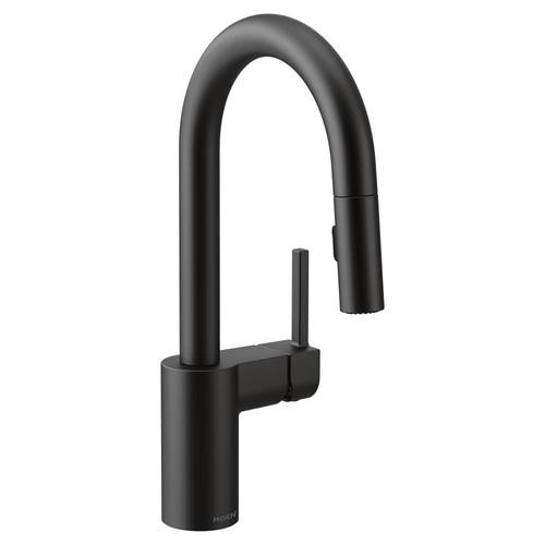 Moen Align Matte Black 1-Handle Deck Mount Pull-Down Handle/Lever Commercial/Residential Kitchen ... | Lowe's