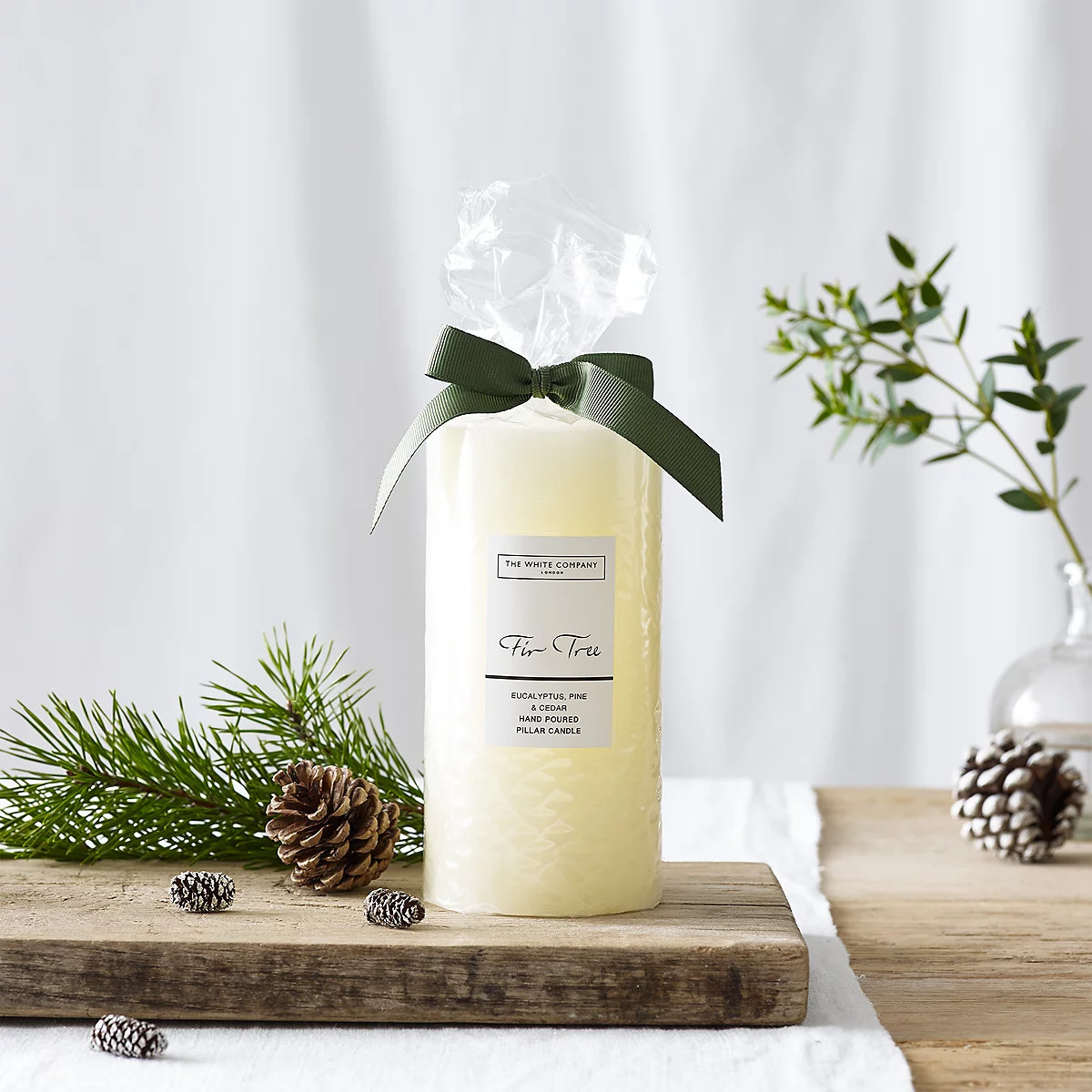 Fir Tree Pillar Candle | The White Company (UK)