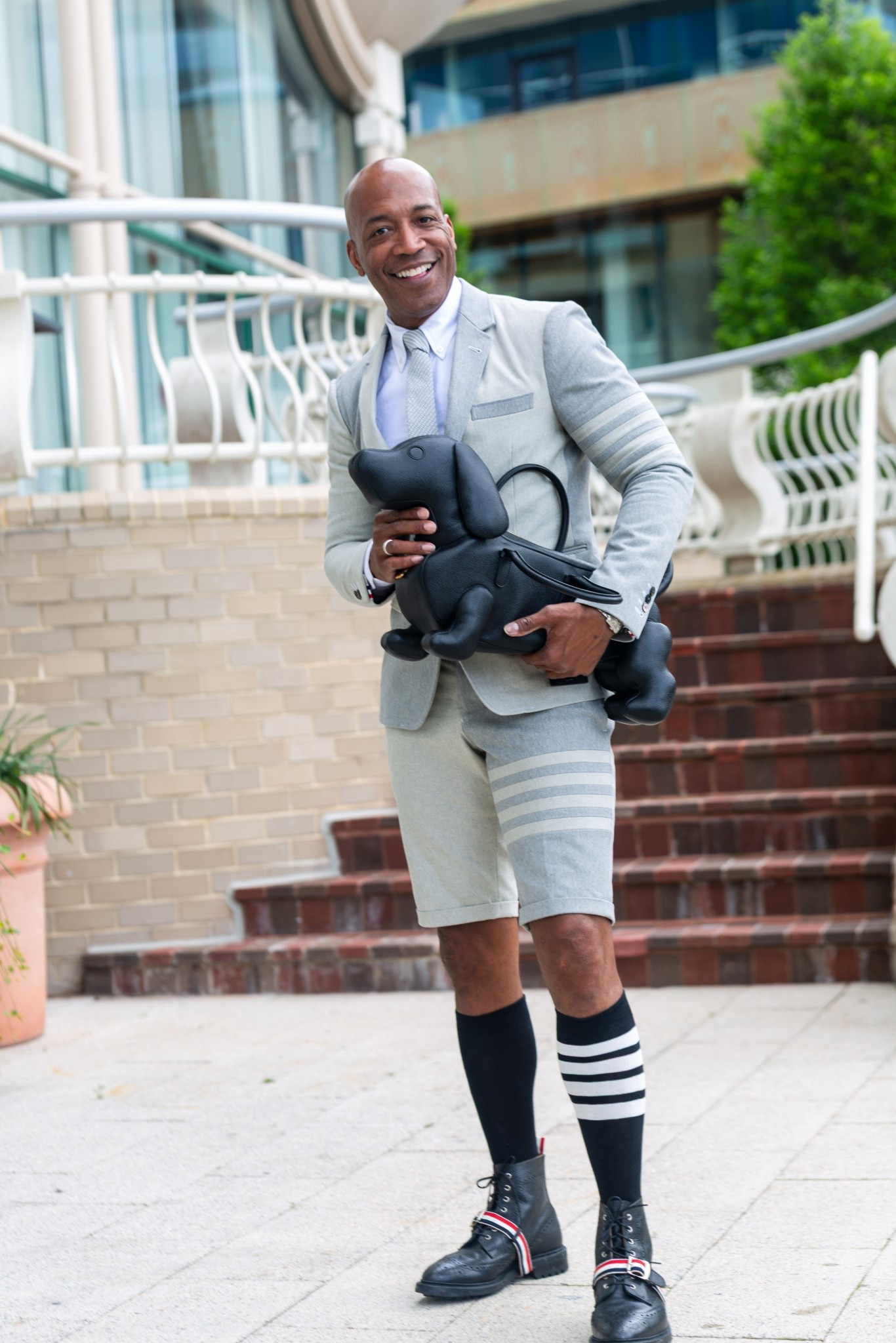 I’m a huge @thombrowne fan and since Thom is the moment, I figured my birthday look should be a moment as well. I mean, did you not see his Met Gala looks? Plus Hector the dog needed to  have his owner look good when he went out for a walk ! ♥️🤍💙

#thombrowne #dcfashionfool #brunchstyle #tbstyle 

#LTKMens #LTKStyleTip #LTKOver40