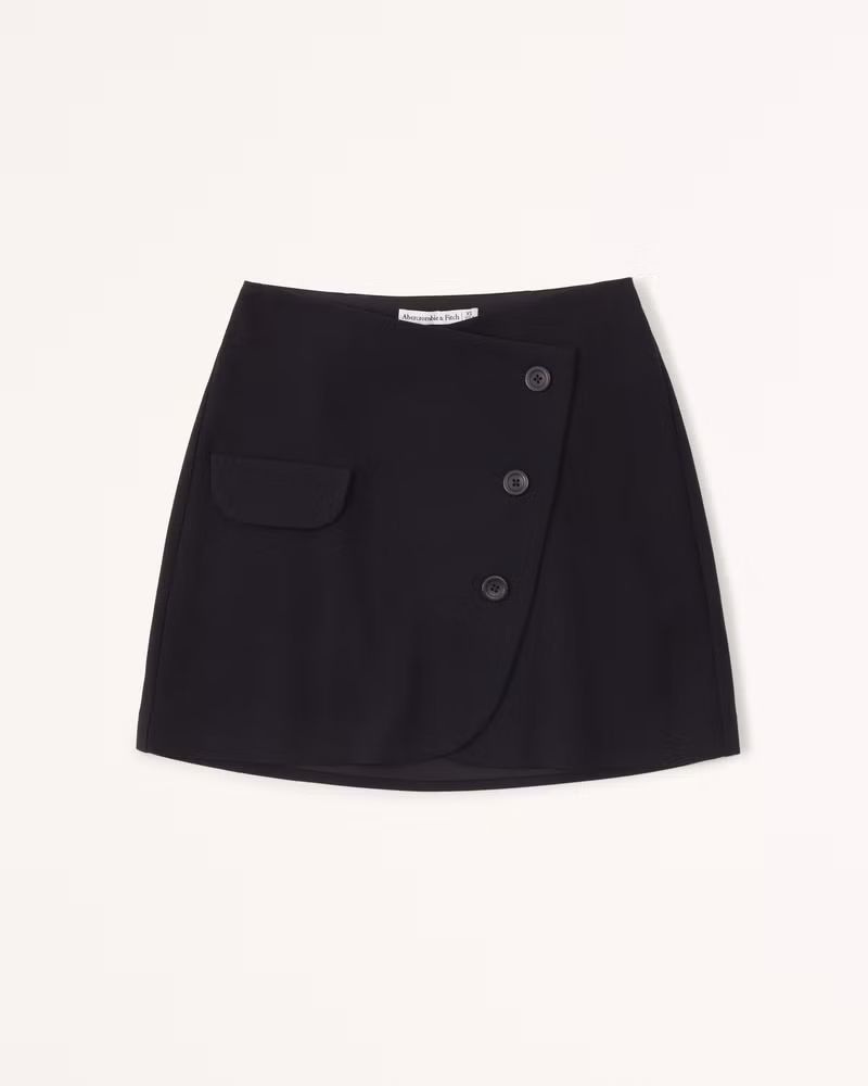 Women's Wrapped Suiting Mini Skirt | Women's | Abercrombie.com | Abercrombie & Fitch (US)