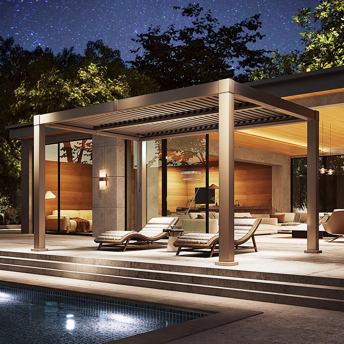 JolyDale 12 Ft. W x 10 Ft. DOutdoor Pergola, Louvered Pergola, Aluminum Pergola for Patio | Wayfair North America