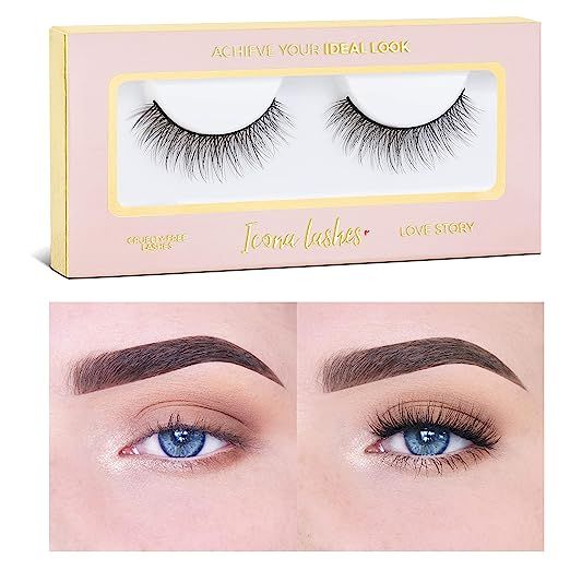 Icona Lashes Premium Quality False Eyelashes | Love Story | Fluffy and Universal for All Eyes | N... | Amazon (US)